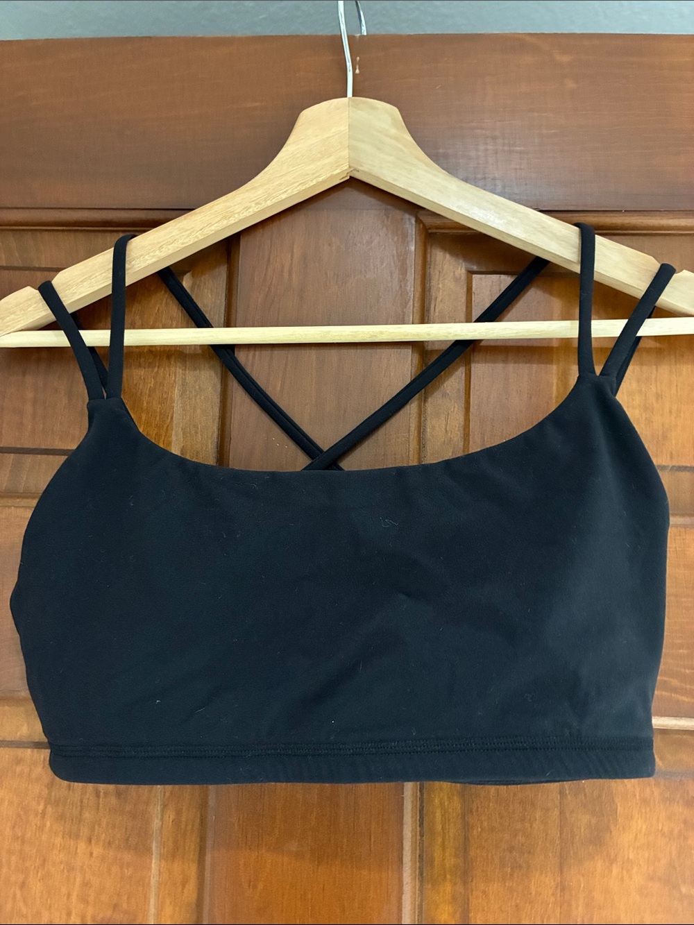 BuffBunny Black Active Bralette with Crossback Straps